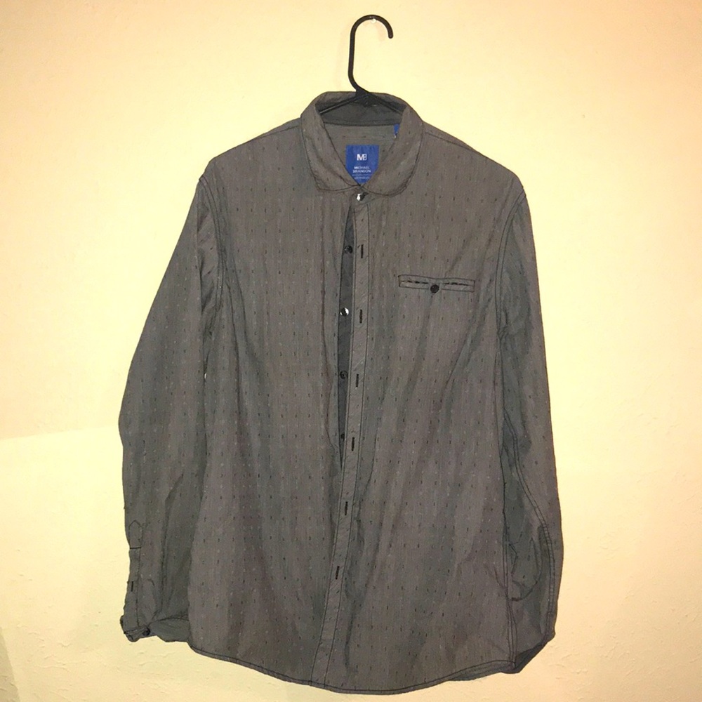 Black and Grey Button Down